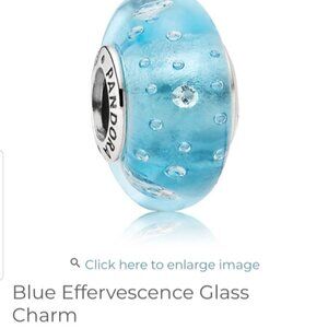 Pandora Blue Effervescence Glass Charm